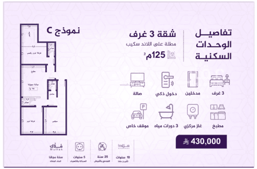 3 bedroom apartment in Al Fayha 1