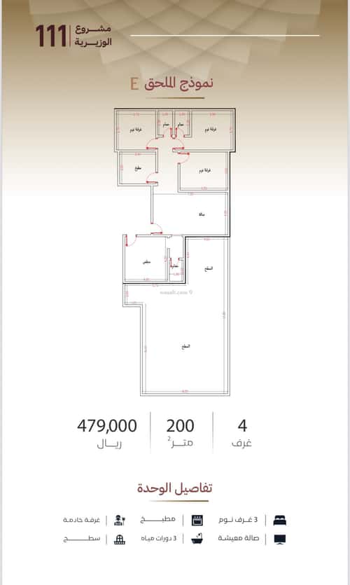 3 bedroom apartment in Madaen Al Fahd, Jeddah 7