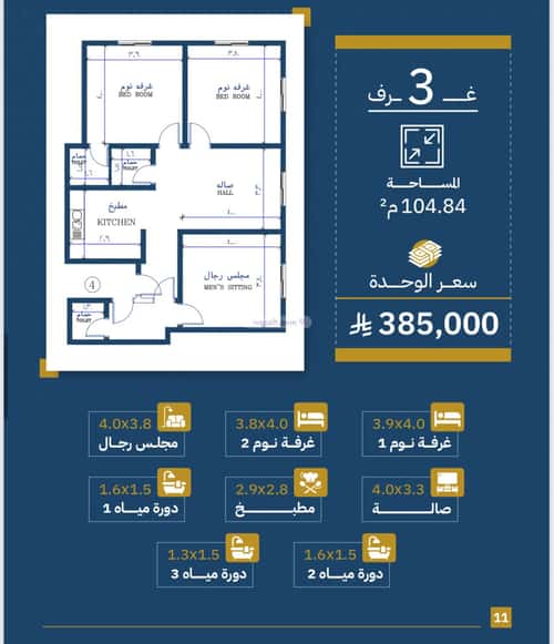 3 bedroom apartment in Al Safaa 10
