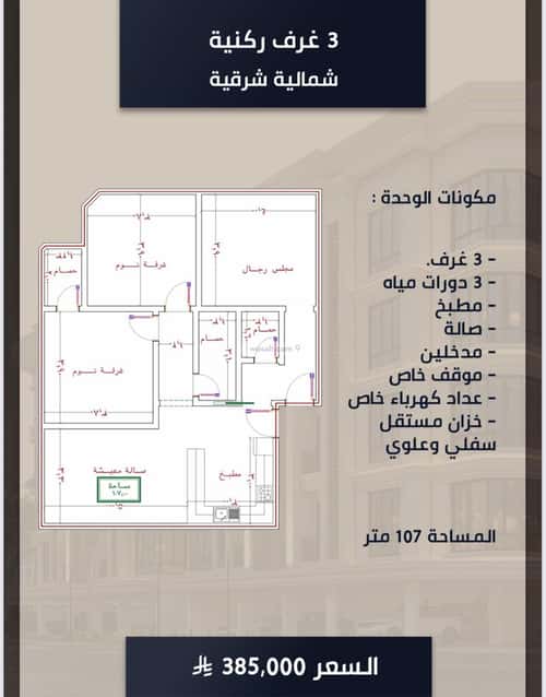 2 bedroom apartment in As Sawari 2