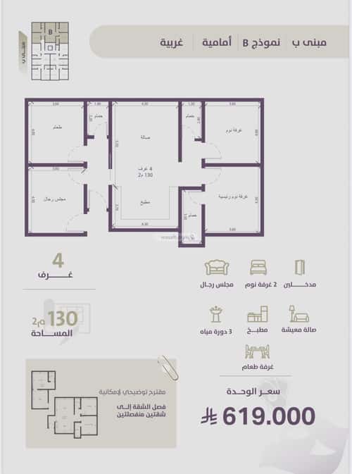 4 bedroom apartment in Al Zahra 3