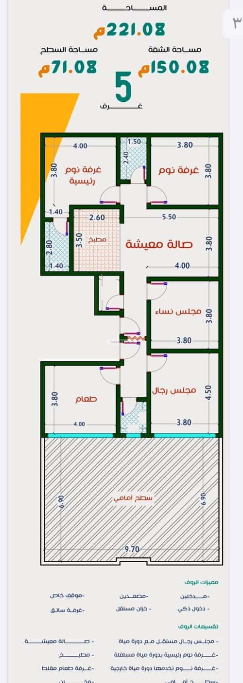 4 bedroom apartment in Al Rabwa 4