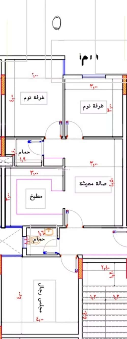 شقة 3 غرف في بطحاء قريش 5
