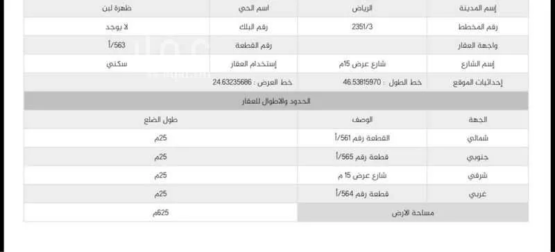 625 sqm land in Dhahrat Laban 2