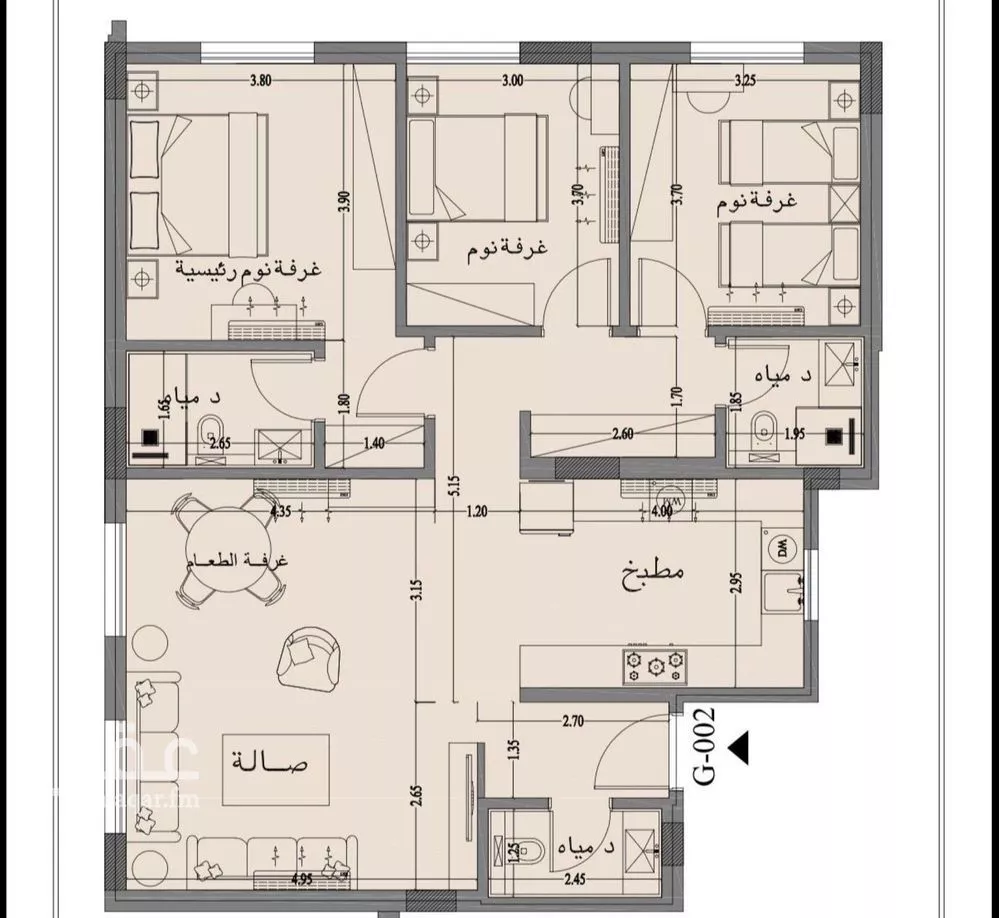 3 bedroom apartment in Al Narjis 9