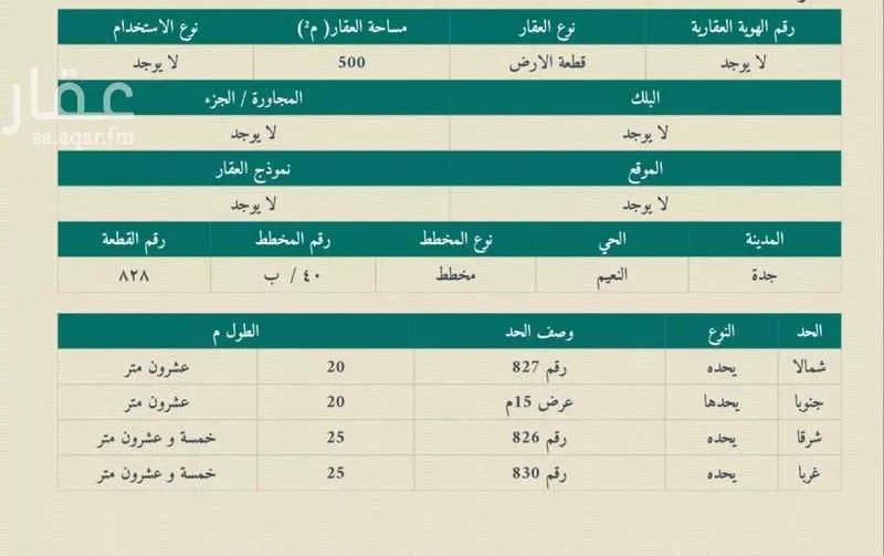 أرض 500 م² في النعيم 3