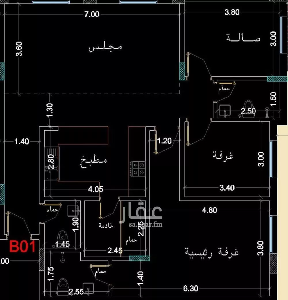 شقة 3 غرف في النرجس 5