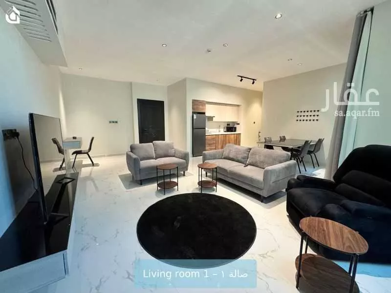 شقة 1 غرف في العقيق 6