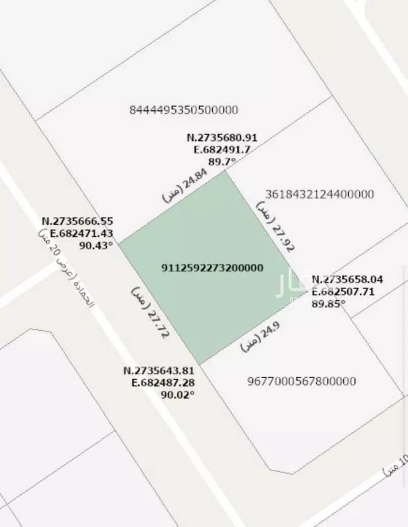 700 sqm land in Al Manar 2