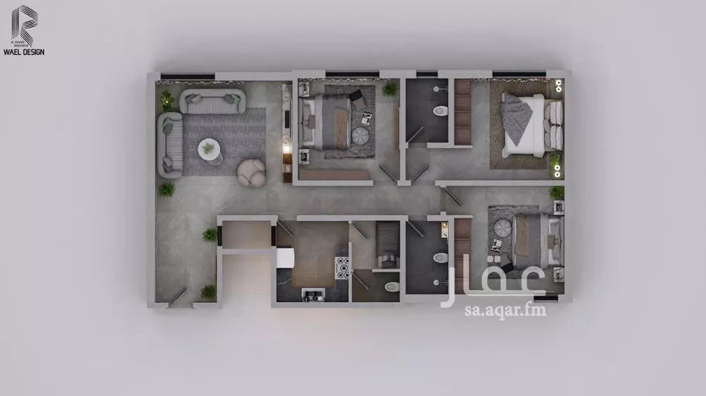 شقة 3 غرف في السيف 3