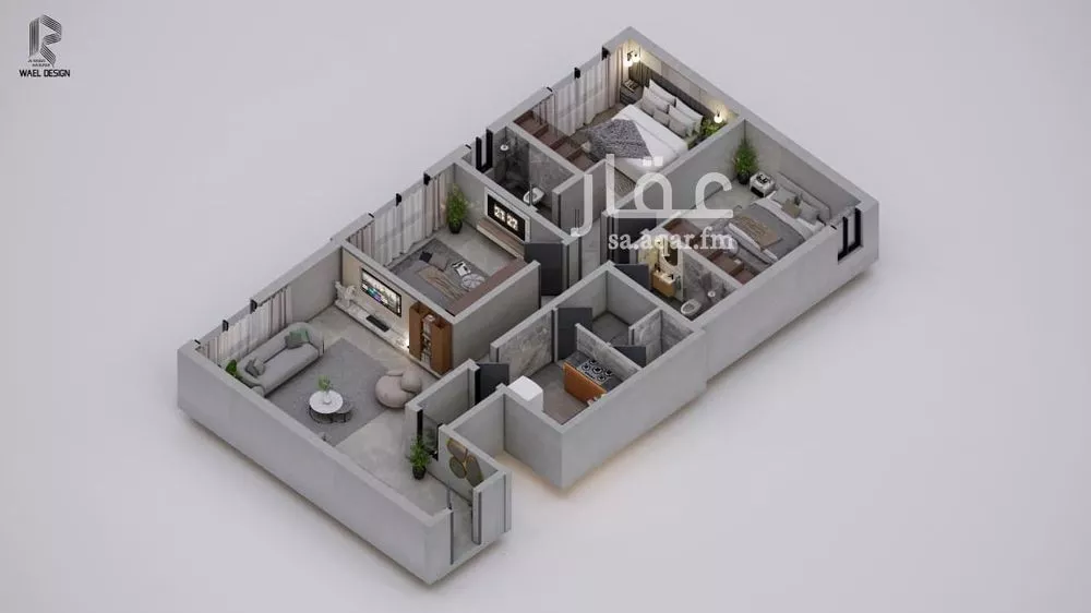 شقة 3 غرف في السيف 4