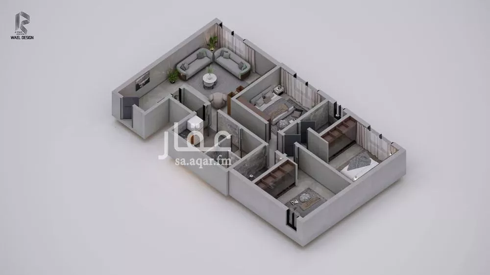 شقة 3 غرف في السيف 5