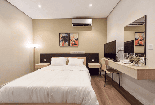 شقة 1 غرف في الملقا 6