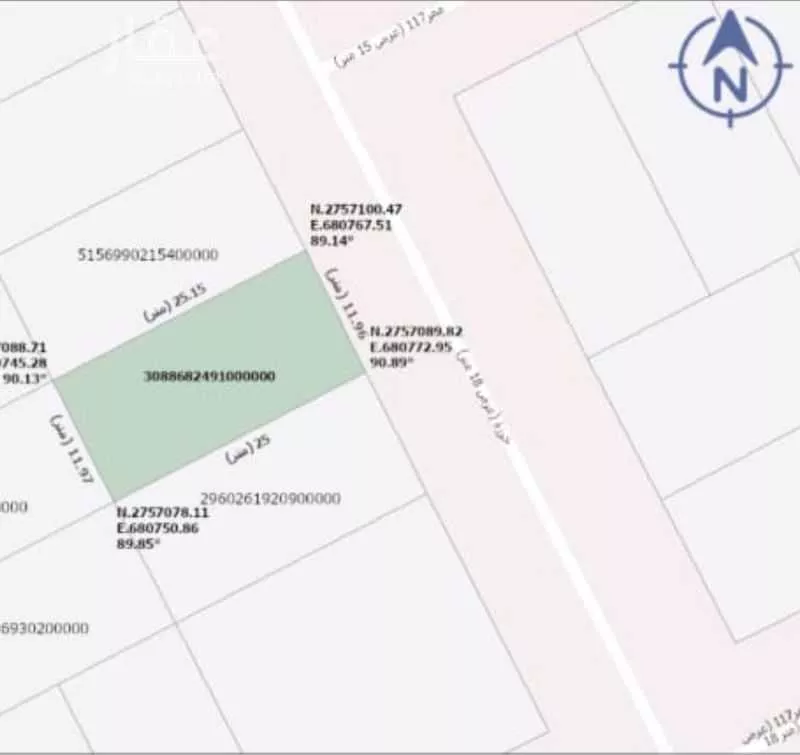 أرض 300 م² في الرمال 2