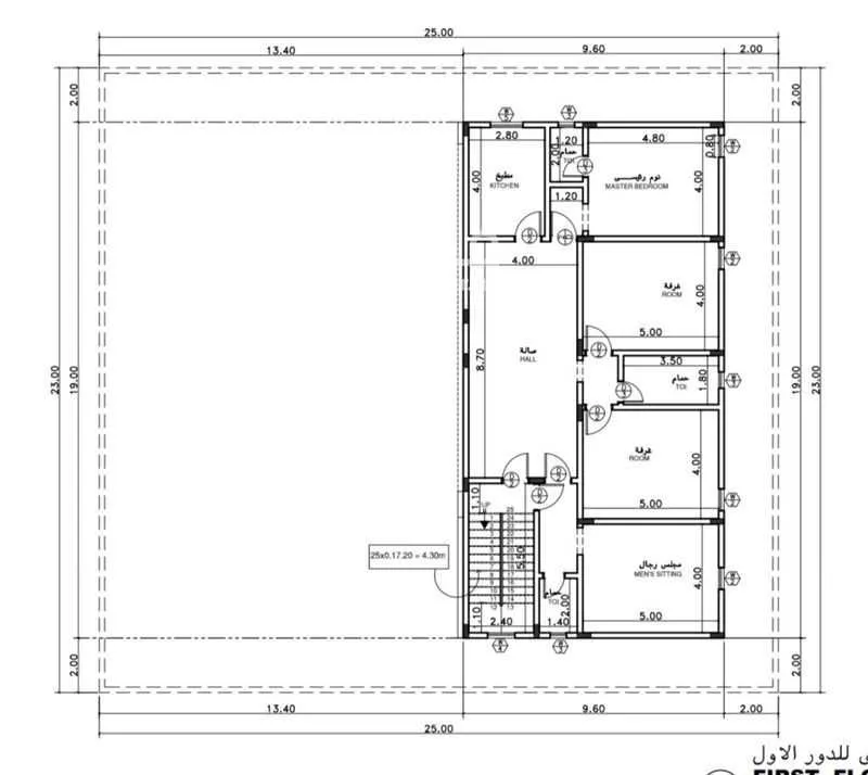 عمارة 575 م² في ضاحية الملك فهد 5