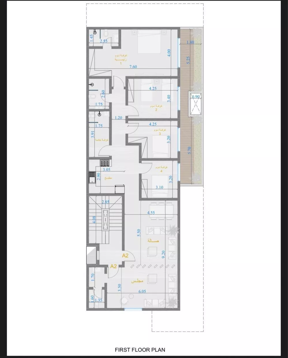 دور 2 غرف في العارض 4
