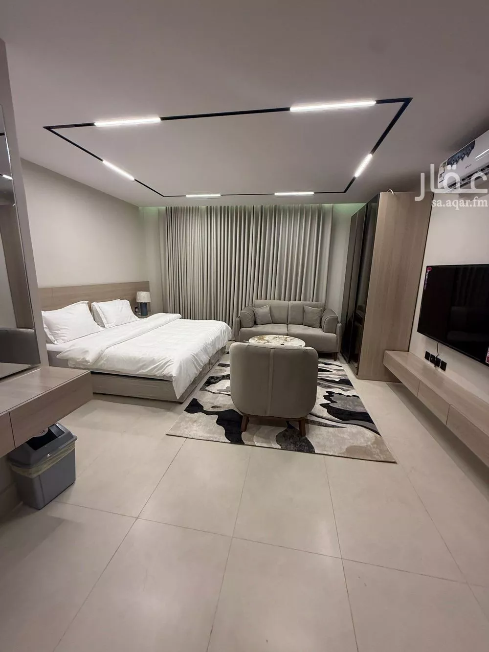 شقة 1 غرف في العقيق 2