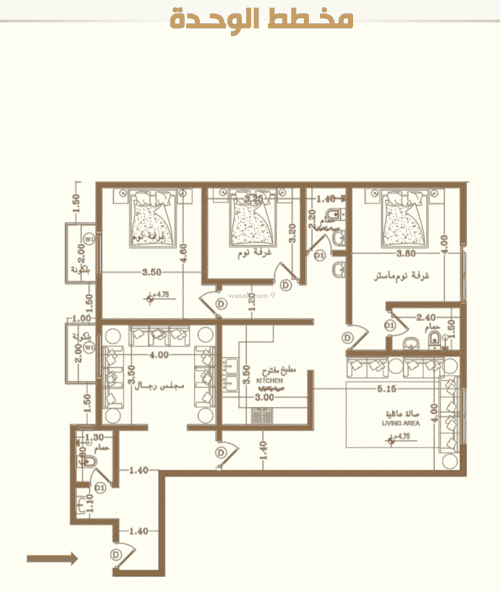 4 bedroom apartment in Dhahrat Laban 4