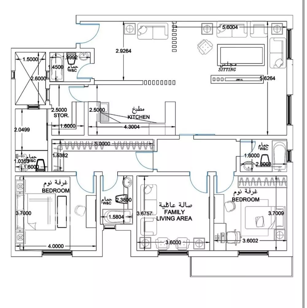 شقة 4 غرف في قرطبة 28