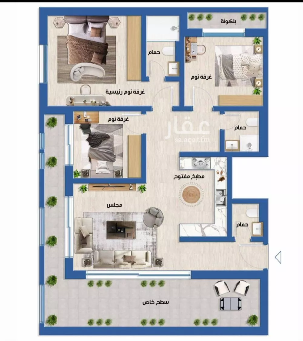 3 bedroom apartment in Al Narjis 19
