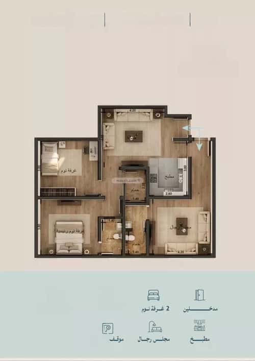 شقة 3 غرف في الياقوت 5