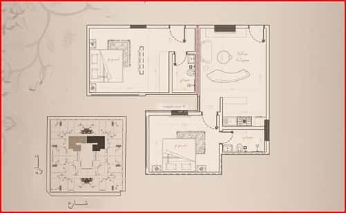 شقة 2 غرف في الروضة 11