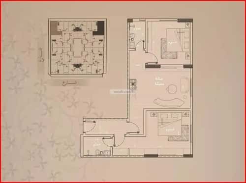 شقة 2 غرف في الروضة 13