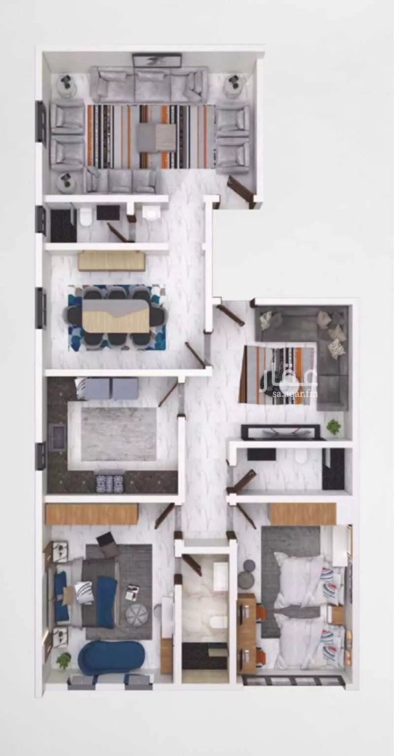 شقة 4 غرف في النهضة 9