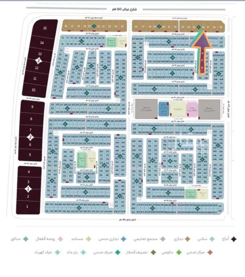أرض 1913 م² في المطار 2