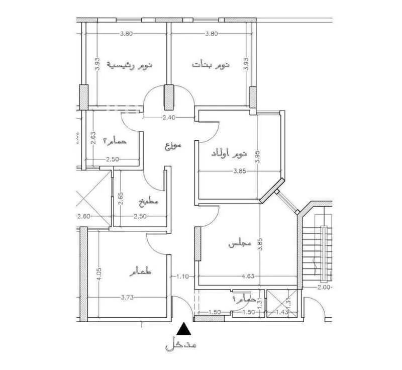 شقة 3 غرف في العزيزية 3