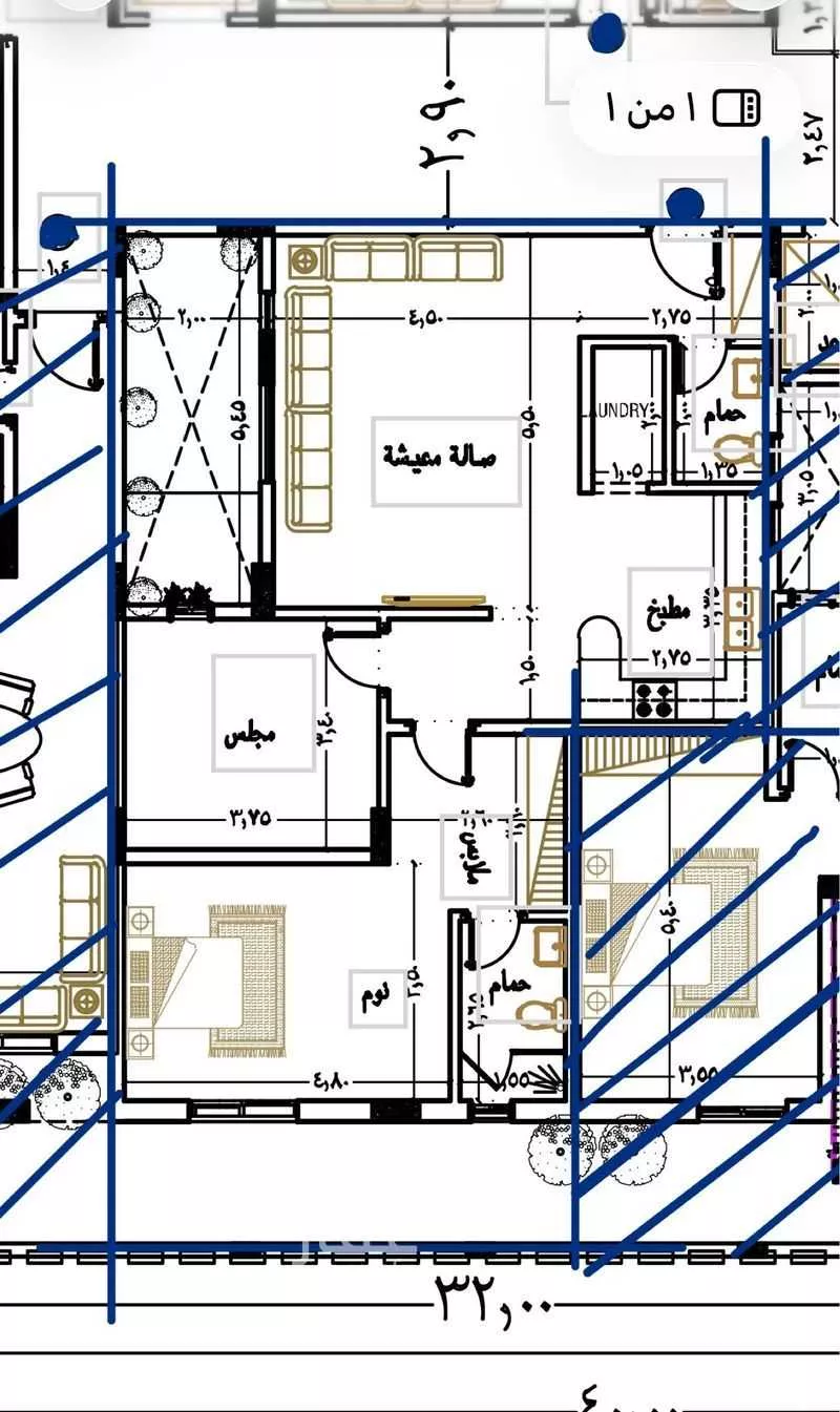 شقة 2 غرف في الريان 9