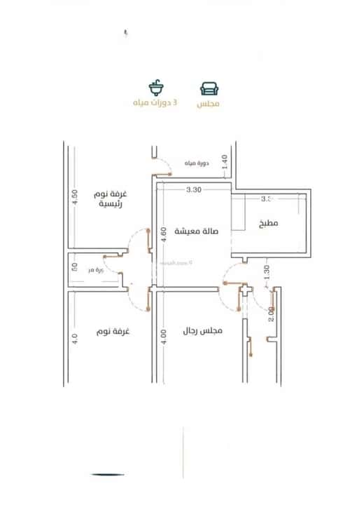 شقة 3 غرف في الربوة 6