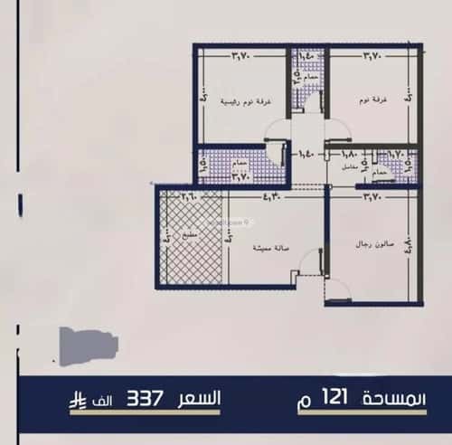 شقة 3 غرف في المروة 7