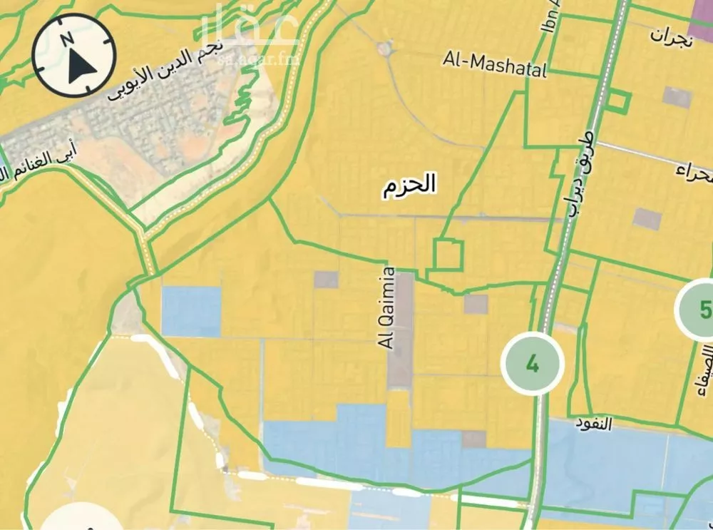 أرض 625 م² في الحزم 2
