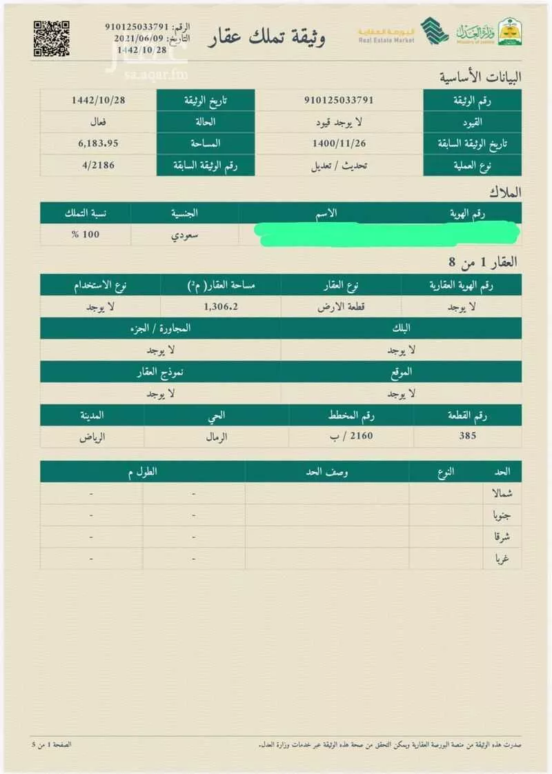 6183 sqm land in Al Rimal 12