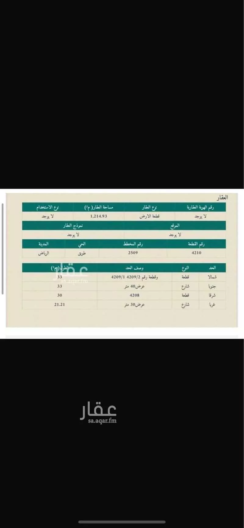 1215 sqm land in Tuwaiq 2
