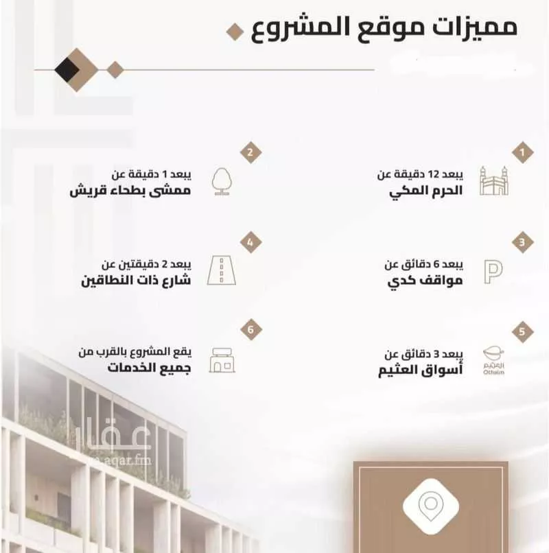 شقة 3 غرف في بطحاء قريش 5