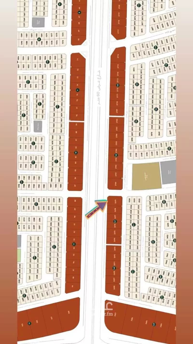 أرض 2316 م² في المطار 2