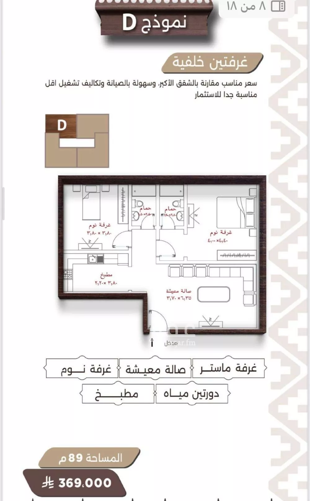 4 bedroom apartment in Al Naeem 8