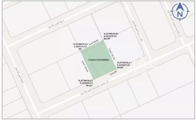 1069 sqm land in Al Murooj 3