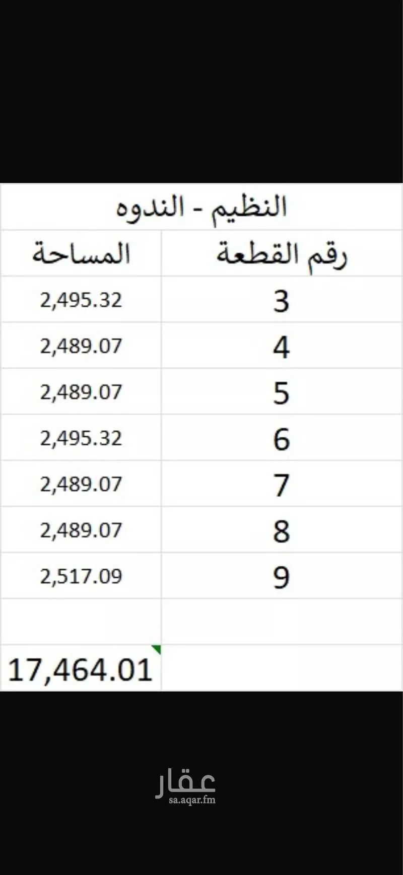 2495 sqm land in Al Janadriyah 3
