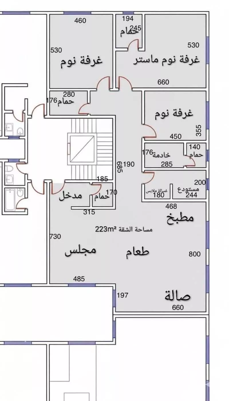 شقة 3 غرف في الورود 3
