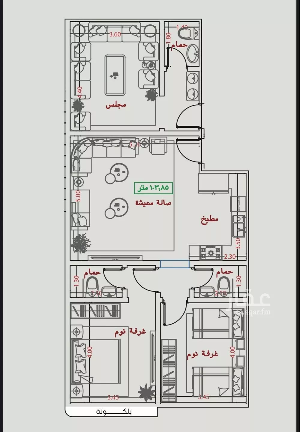 3 bedroom apartment in Al Nuzhah 5