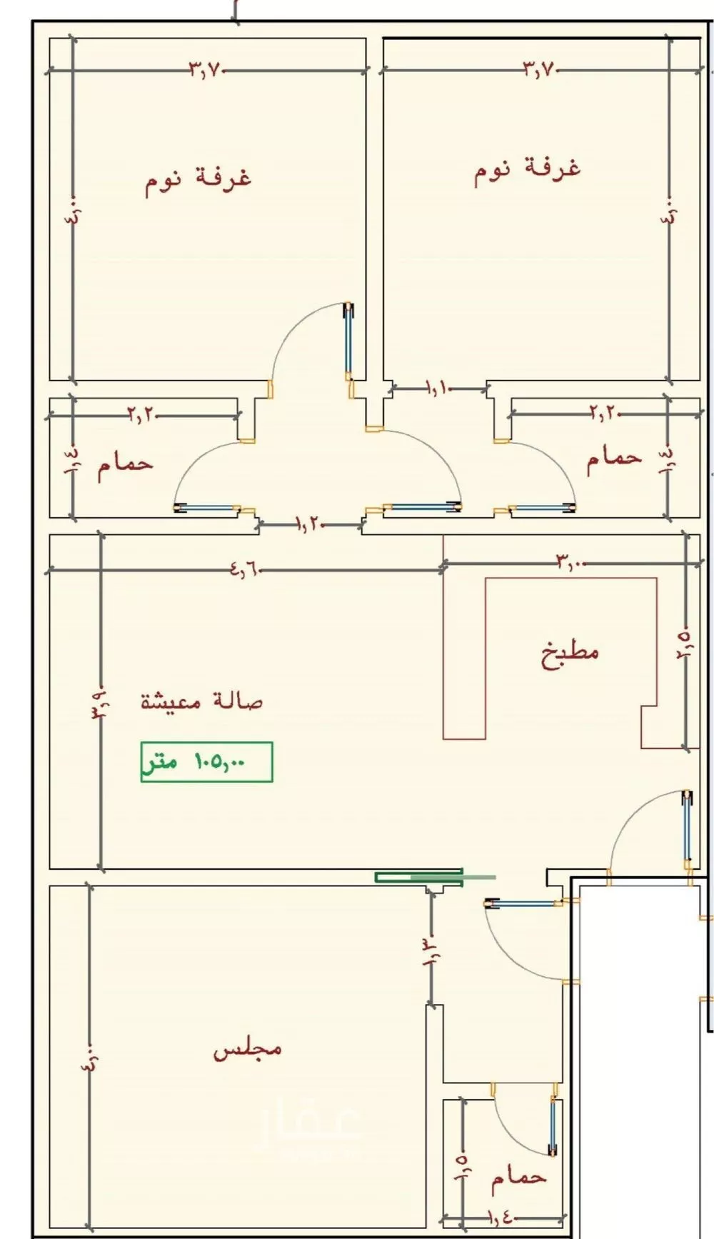 شقة 3 غرف في الياقوت 3