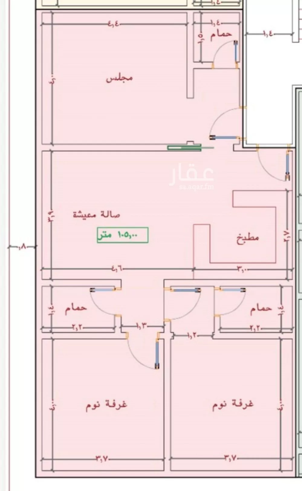 شقة 3 غرف في الياقوت 3