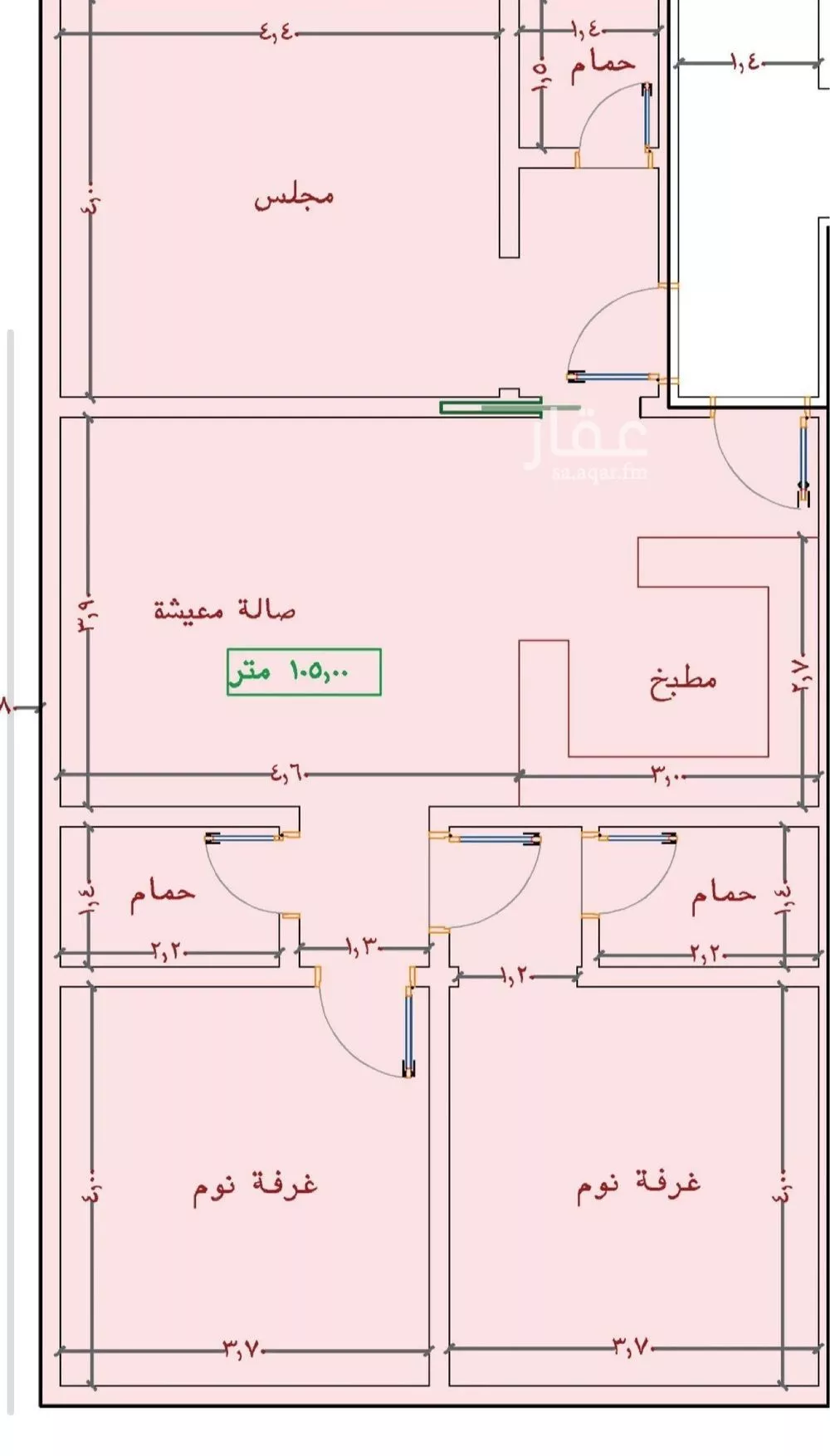 شقة 3 غرف في الياقوت 6