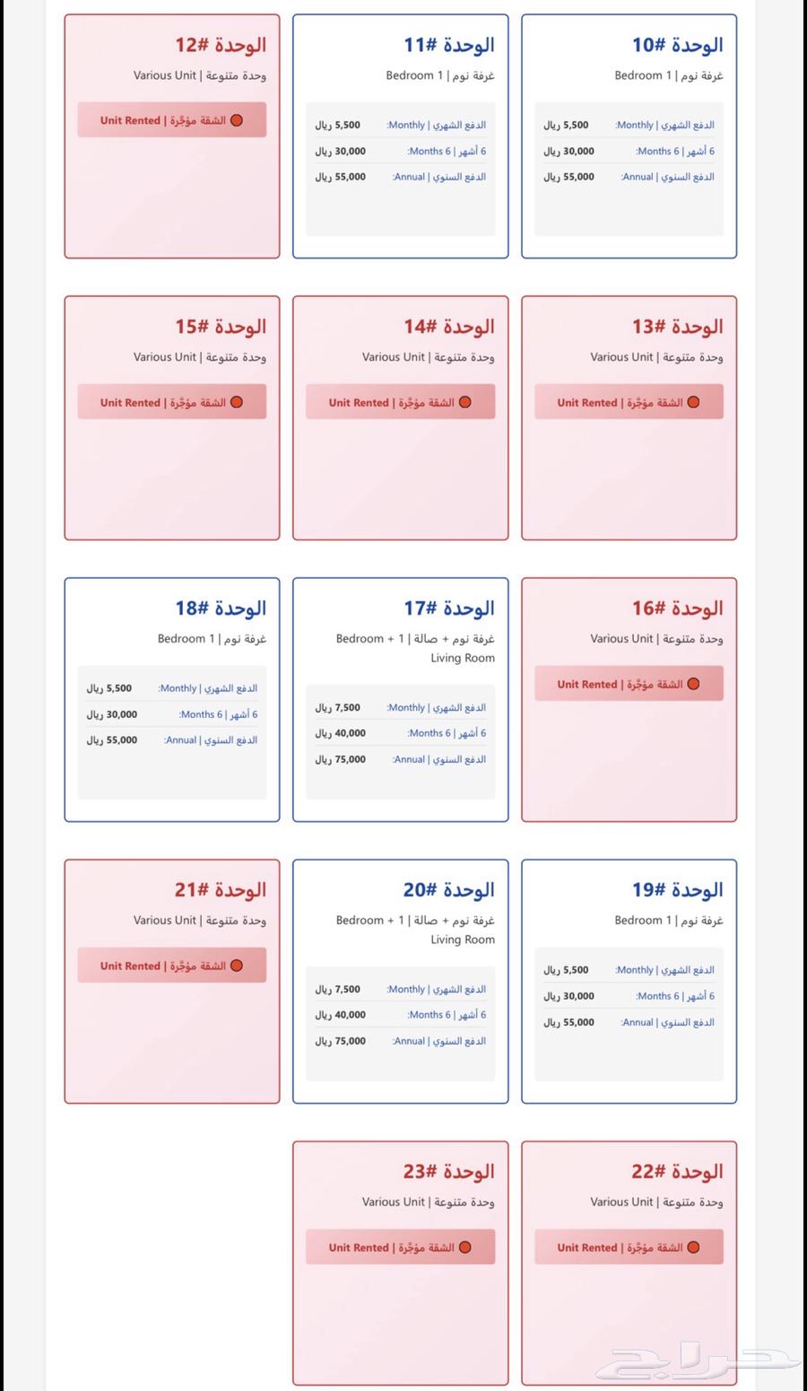 شقة 2 غرف في العقيق 5