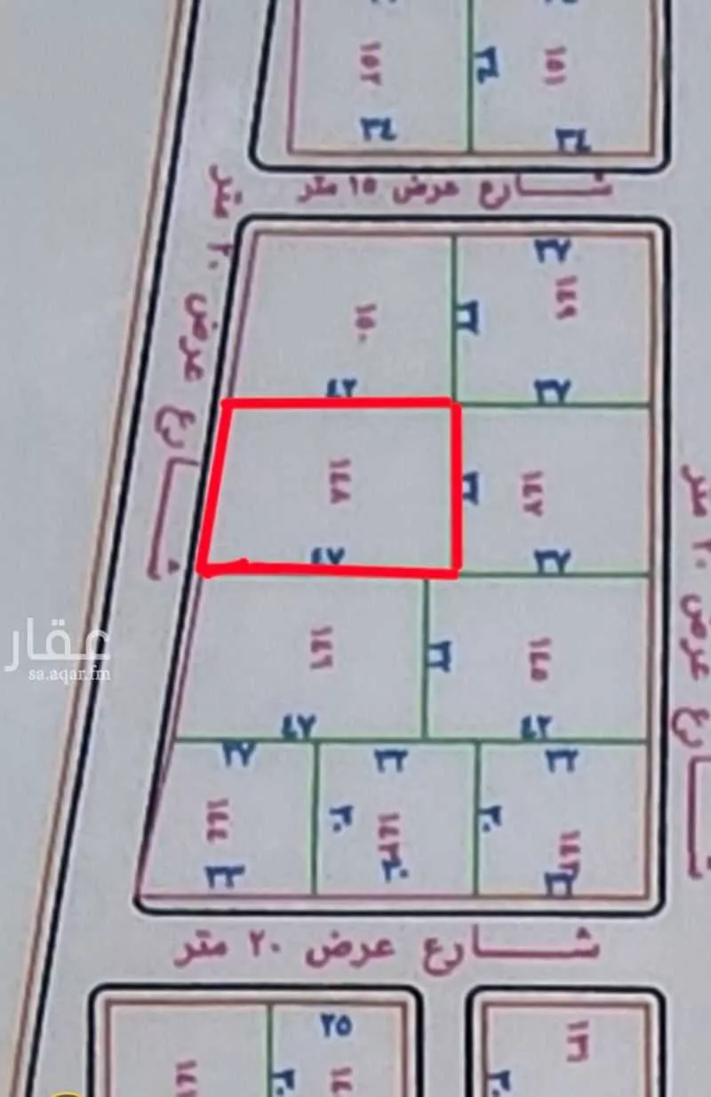 أرض 1432 م² في بنبان 4