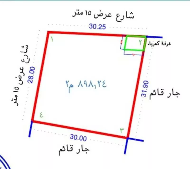 أرض 500 م² في الضباط 2