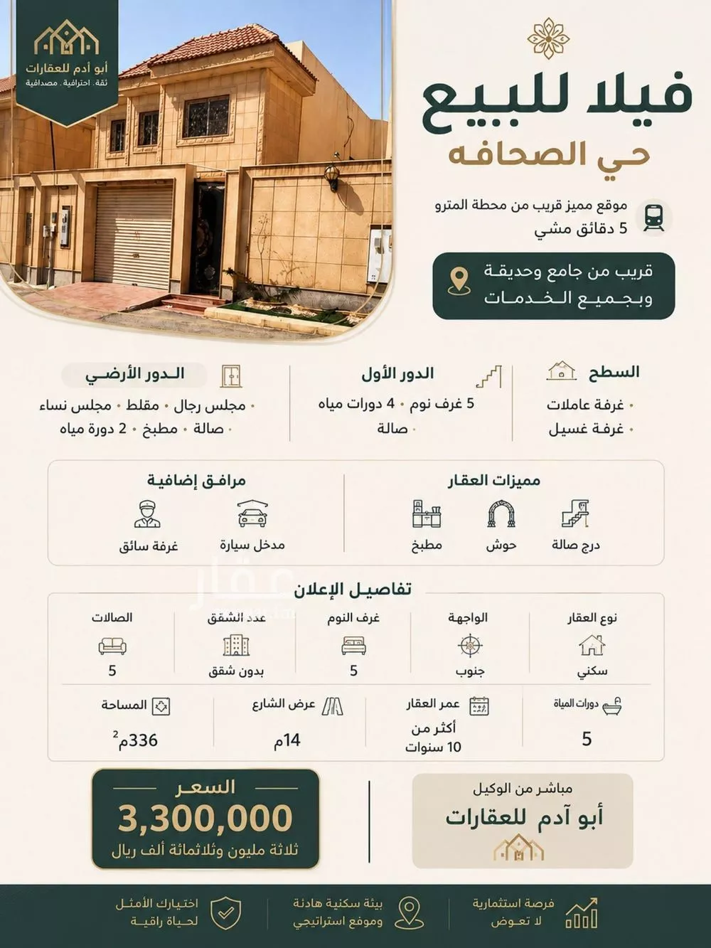 فيلا 6 غرف في الصحافة 3